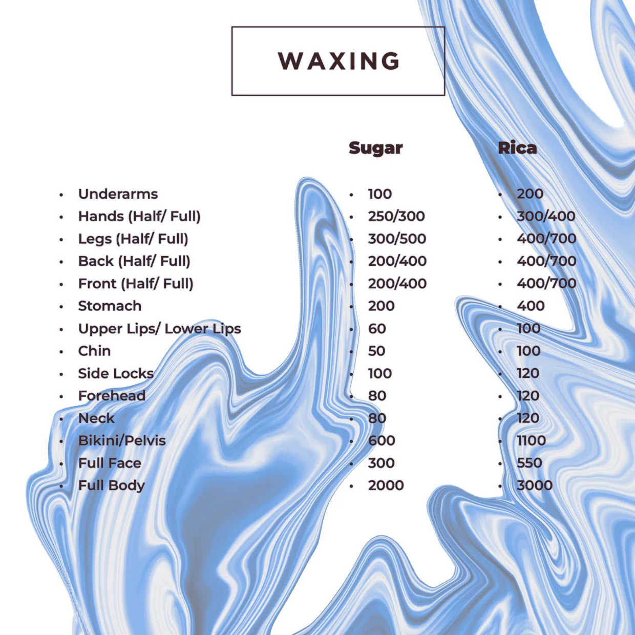 THS Rate Card - Waxing - page 8 of 11